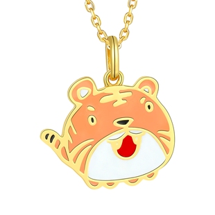 金至尊蛇年十二生肖马吊坠S925银吊坠女银项链锁骨链生日送女朋友