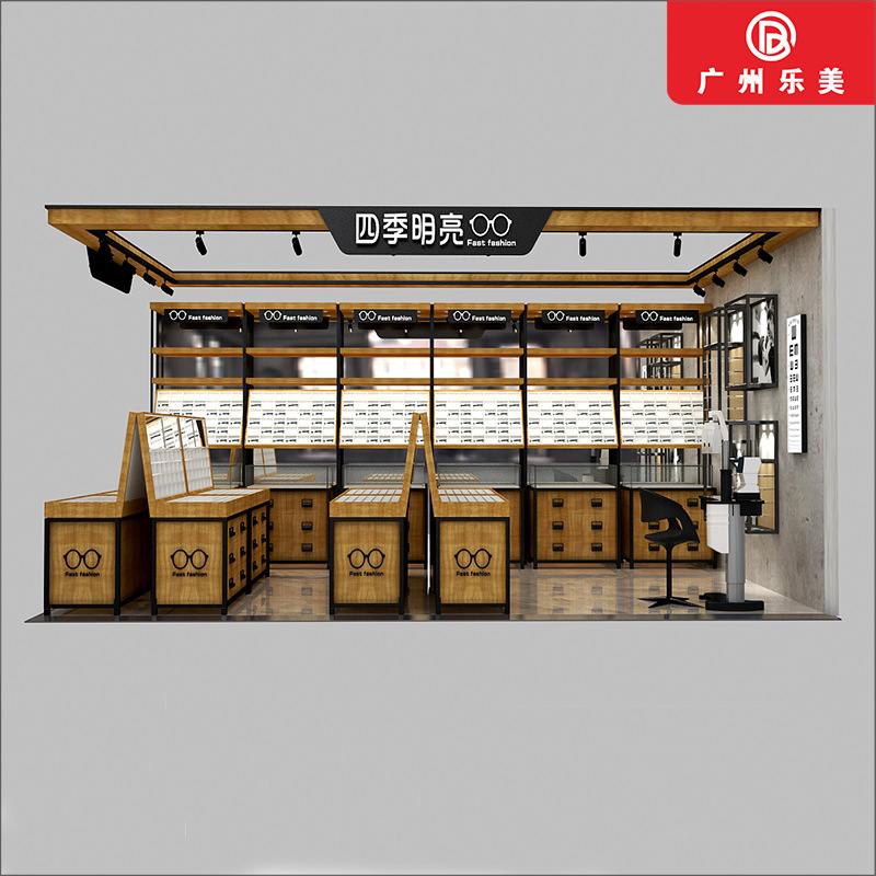 专业设计时尚眼镜展示柜隐形眼镜中岛柜高柜厂家制作团队安装