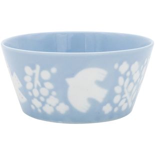 日本制MINORU含羞草北欧小花飞鸟平底饭碗酸奶麦片水果甜品汤碗