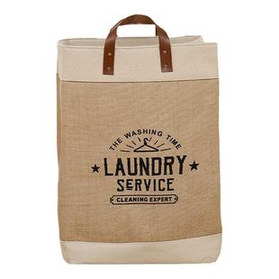 户外多功能健身旅行包黄麻布艺购物袋防潮大容量简约现代手提袋子