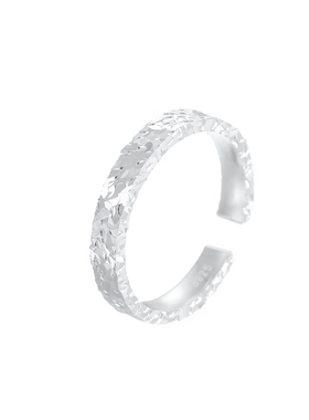 梵灵S925纯银碎碎冰开口戒指