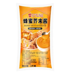 花仙尼蜂蜜芥末酱1kg商用韩式炸鸡沙拉酱黄芥末蘸酱沙司