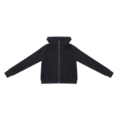 秋冬加厚双拉链连帽卫衣外套