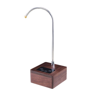 翊博胡桃实木抽水器桶装水定量上水器桌面充电式电动自吸取加水泵