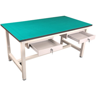 定做 抽屉操作台防静电工作台车间电子厂桌打包台重型维修钳工台