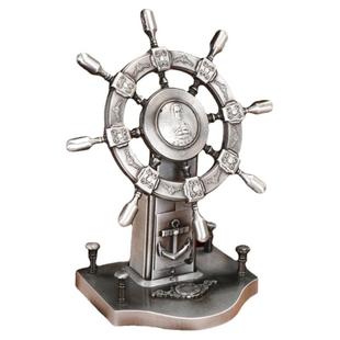 黄铜船舵摆件纯铜一帆风顺领航舵手指尖陀螺旋转解压神器开业礼物