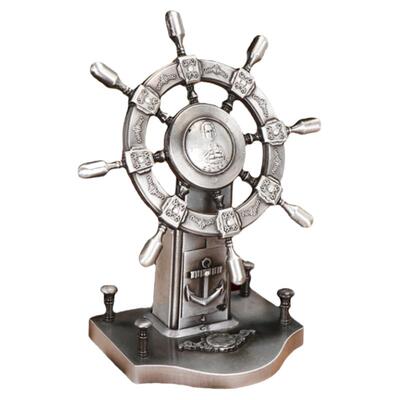 黄铜船舵摆件领航舵指尖陀螺旋转