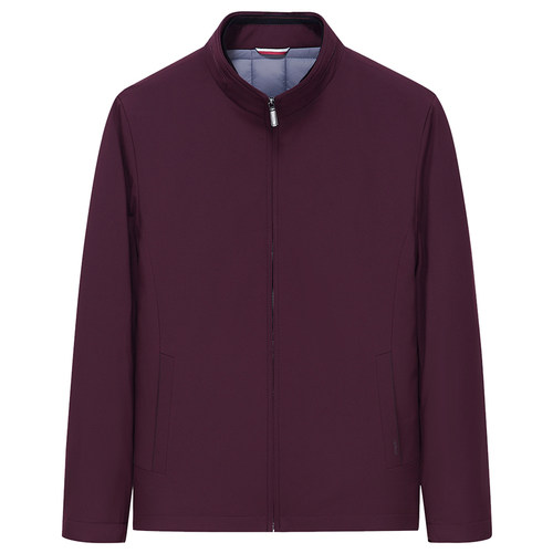 中老年棉衣男立领休闲棉服爸爸装薄款夹棉外套拉链夹克宽松