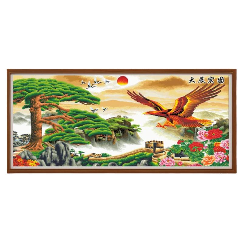 大展宏图钻石画方钻满贴钻十字绣