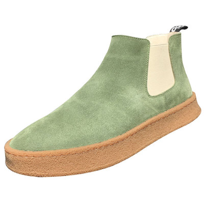 磨砂皮保暖松紧口休闲风薄款男鞋