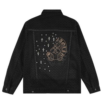 BAIRBAOLIY重工满天星烫钻款小香风修身版型高奢牛仔夹克外套男装