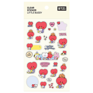 BT21防弹少年团宝宝贴纸手账本文具电脑手机防水可清除无痕装饰画