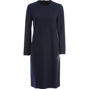 渔牌女装新款秋冬装羊毛针织绣花宽松中长款连衣裙女FGED0029