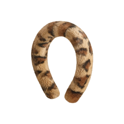 SHINE萱子都市时尚豹纹毛绒发箍