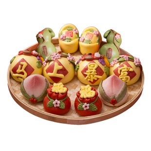 忆胶东花饽饽马年年货馒头礼盒春节花馍团购送礼山东非遗手作