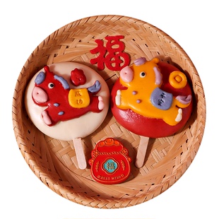 新马年馒头卡通生肖雪糕速冻面食贺岁2026春节国潮暴富儿童花馍馍