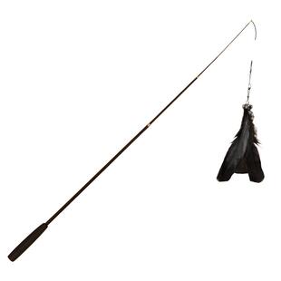 逗猫棒长杆羽毛铃铛可伸缩钢丝钓竿1.8m超长耐咬猫咪玩具宠物用品