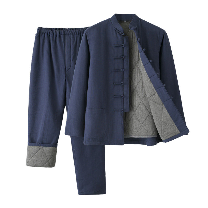 中国风棉服冬季唐装羊绒棉袄套装