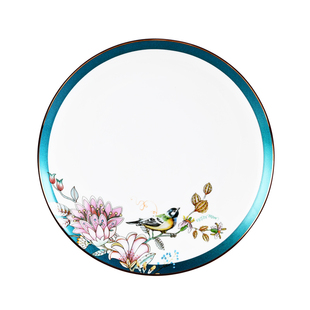 德罗嘉陶瓷中式平盘西餐盘牛排盘创意骨瓷酒店碗碟子餐具摆台套装