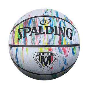 Spalding斯伯丁篮球官方正品耐磨橡胶大理石印花炫彩7号5号室外