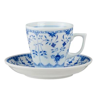 MinoYaki花凛平边唐采咖啡杯