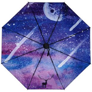 全自动晴雨两用女雨伞太阳伞黑色防晒遮阳高颜值学生双层上学专用