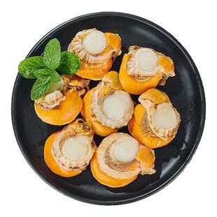 扇贝肉新鲜冷冻特大扇贝肉带黄带膏无冰衣冷冻海鲜水产