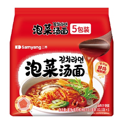 三养辣白菜风味泡面104g×5袋