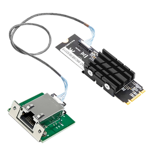 GRIS M.2转10G万兆网卡AQC113以太网 B+M2 Key迷你机箱RS232串口位置台式机工作站LINUX服务器ESXI群晖10000M