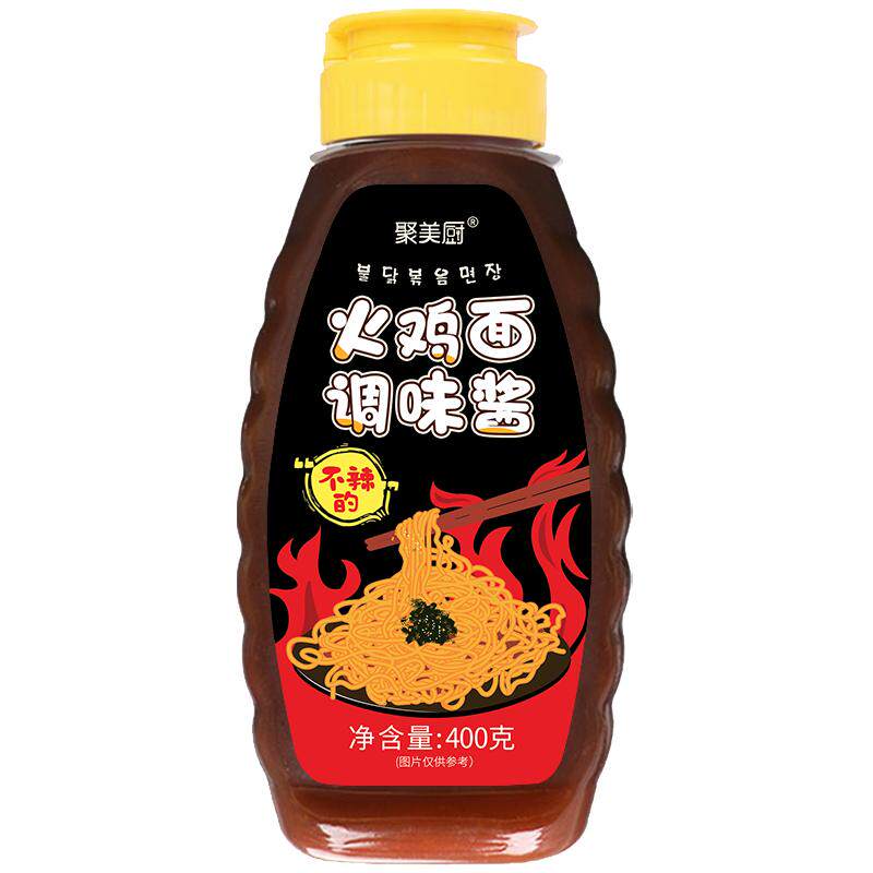 聚美厨不辣的火鸡面酱400克韩式风味拌面酱调料瓶装官方旗舰店