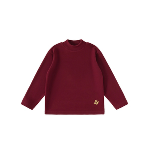 INSbobo儿童T恤纯色绣花打底衫