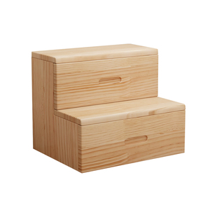 实木台阶收纳凳原木色踏步凳家用储物凳多功能简约收纳凳惊风脚踏