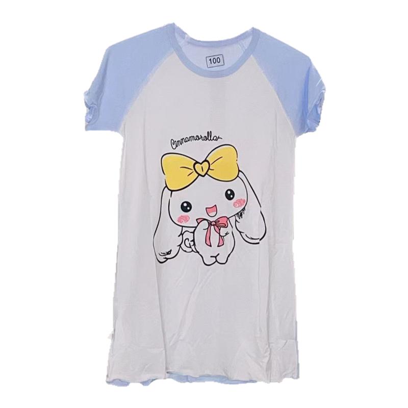 捡漏女童睡裙夏季超薄莫代尔短袖女孩大中小睡衣家居服连衣裙