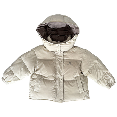 双面穿短款三防白鸭绒羽绒服童装