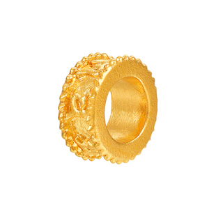 明牌珠宝5G黄金多吉·六字真言路路通 足金转运珠手串串珠AFE0024