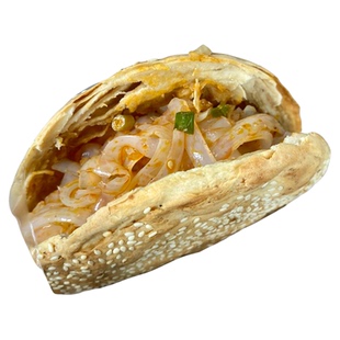 四川南充锅盔夹凉粉蓬安营山南部县特产香酥热脆麻辣记忆中的味道