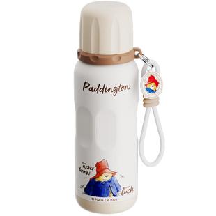 帕丁顿熊儿童保温杯小学生上学专用吸管水杯双饮口水壶316大容量