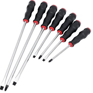 十字穿心螺丝刀一字加长梅花起子可敲击改锥平口镙丝刀带强磁超硬