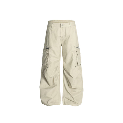 F383 美式复古街头多口袋设计工装裤男女宽松休闲男女百搭直筒裤