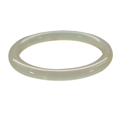 岫玉细圆条手镯冰种叮当镯白冰