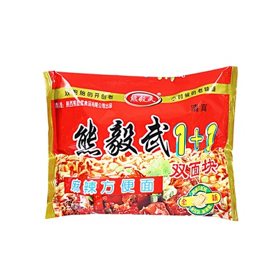 熊毅武方便面1+1双胞胎面饼30袋