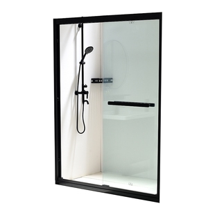 一字型淋浴房卫生间干湿分离三联动玻璃隔断推拉门移门平开门浴屏