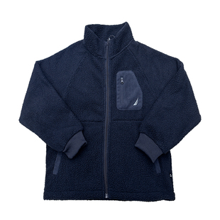 NAUTICA童装 男女童抓绒外套秋冬季儿童大颗粒摇粒绒仿羊羔绒保暖