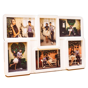 五寸5寸简约韩式连体组合相框冲洗照片六宫格摆台相架宝宝婚纱照