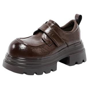 LeeCooper厚底乐福鞋女款2026春季新款软底复古休闲皮鞋高筒靴子