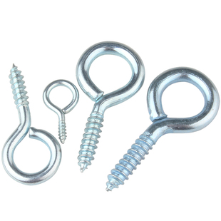 羊眼圈自攻螺丝钉镀锌挂钩吊环铁钩子灯钩带环羊眼钉羊眼螺丝带圈
