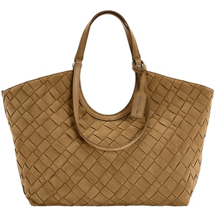 [新年礼物]CHARLES&KEITH女包CK2-30701583-2仿麂皮大容量托特包