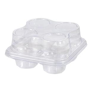 加厚纸杯蛋糕包装盒1/2/4粒装蛋挞盘挞透明马芬杯纸托甜品打包盒