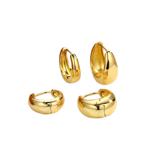 3 Pairs Hoop Earrings Set Hypoallergenic Multiple Piercing