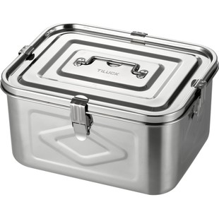 蒂洛克304不锈钢储物盒 密封罐储物罐密封箱韩国泡菜盒桶防潮方形